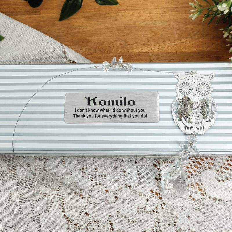 Personalised Godmother Suncatcher- Owl