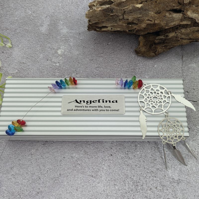 Personalised Dreamcatcher Suncatcher- Rainbow