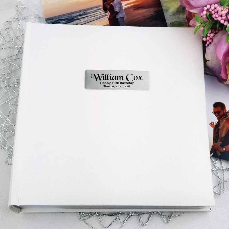 Personalised 13th Birthday Photo Album 200 - White