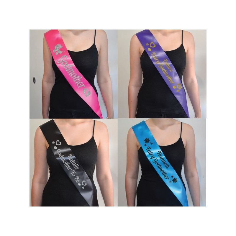 Baby Shower Sash - Godmother To Be - 11 Colours
