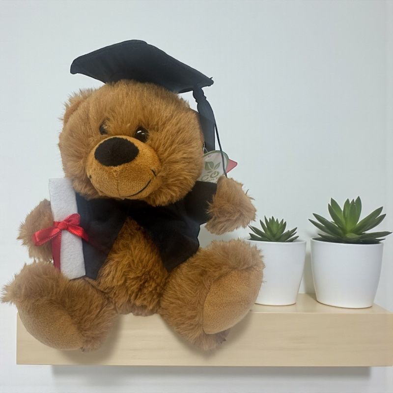 Graduation Bear Brown 18cm
