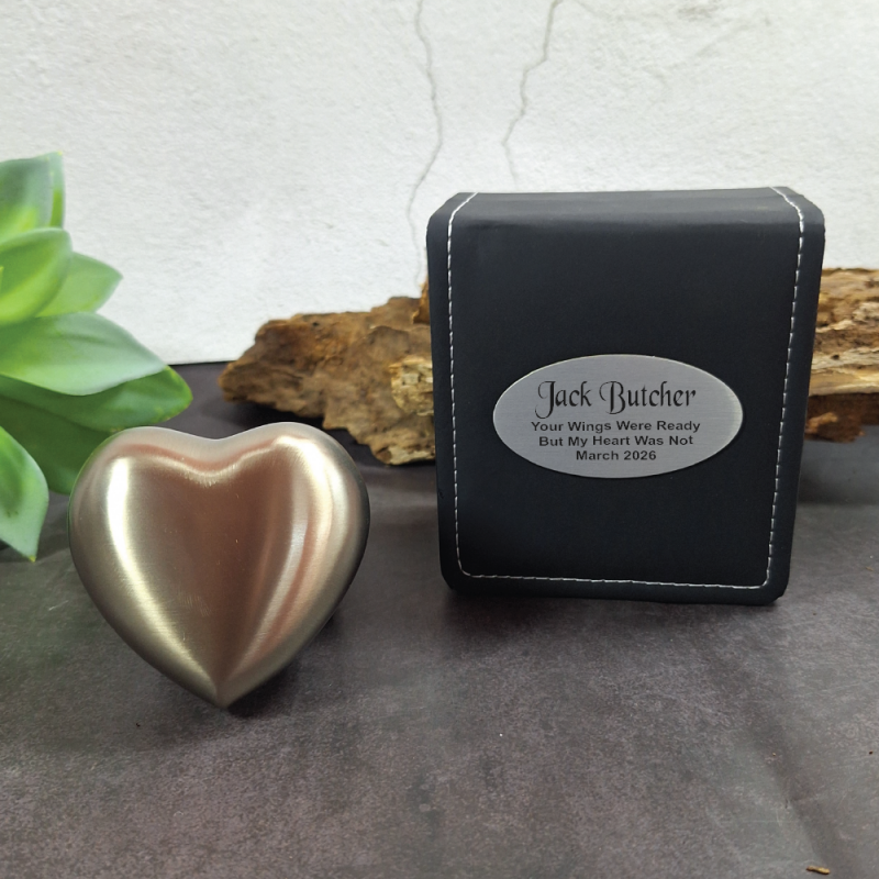 Baby Memorial keepsake Urn For Ashes Pewter Heart