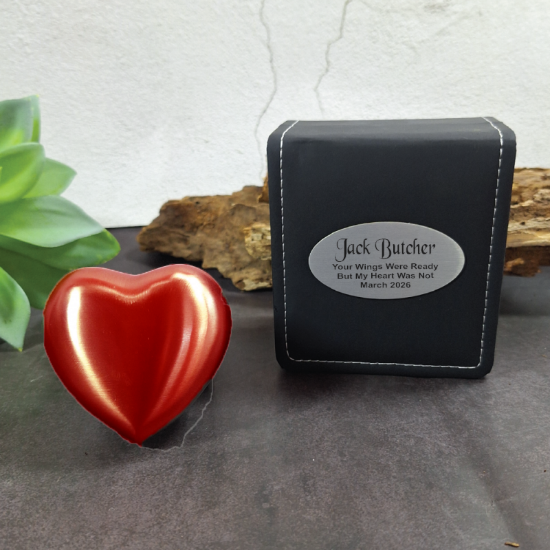 Baby Memorial keepsake Urn For Ashes Red Heart