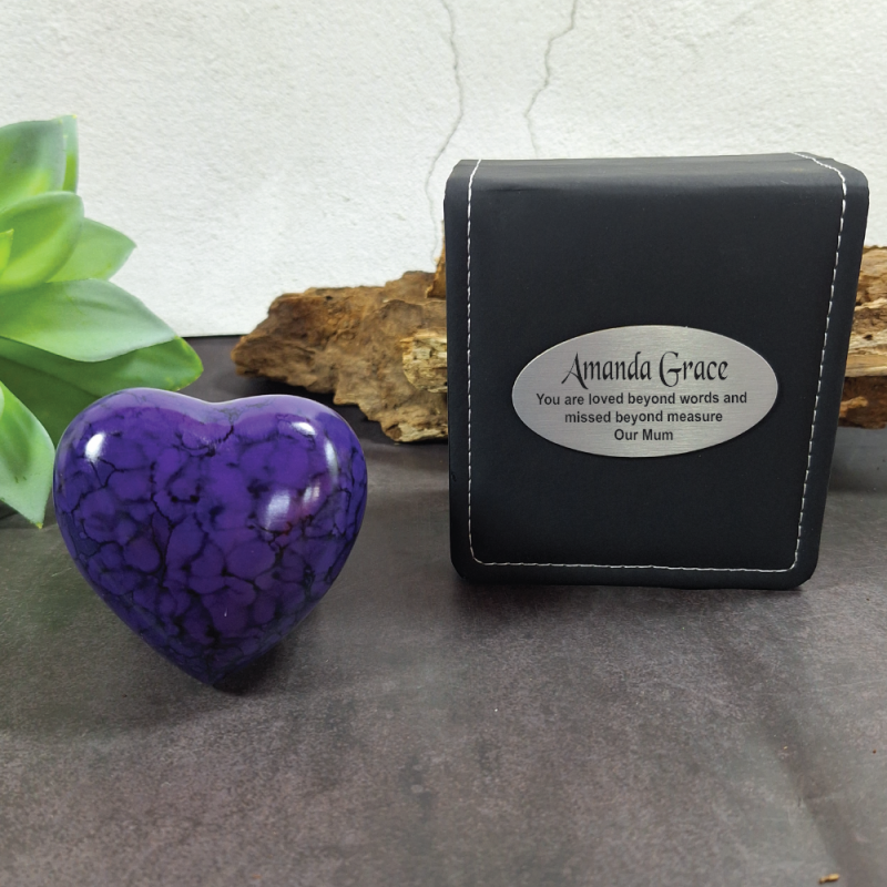 Memorial keepsake Urn For Ashes Purple Heart