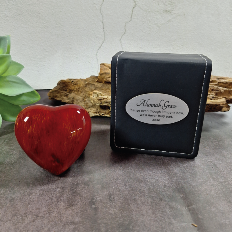 Baby Memorial keepsake Wood Heart Urn For Ashes
