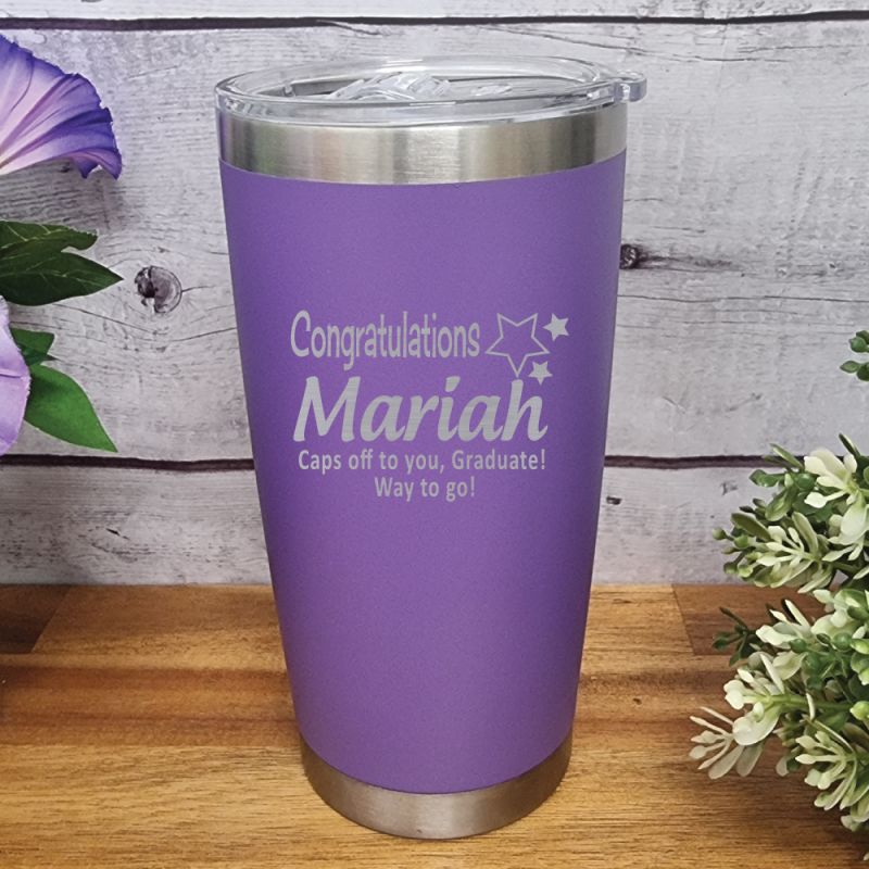 Graduation Insulated Travel Mug 600ml Purple
