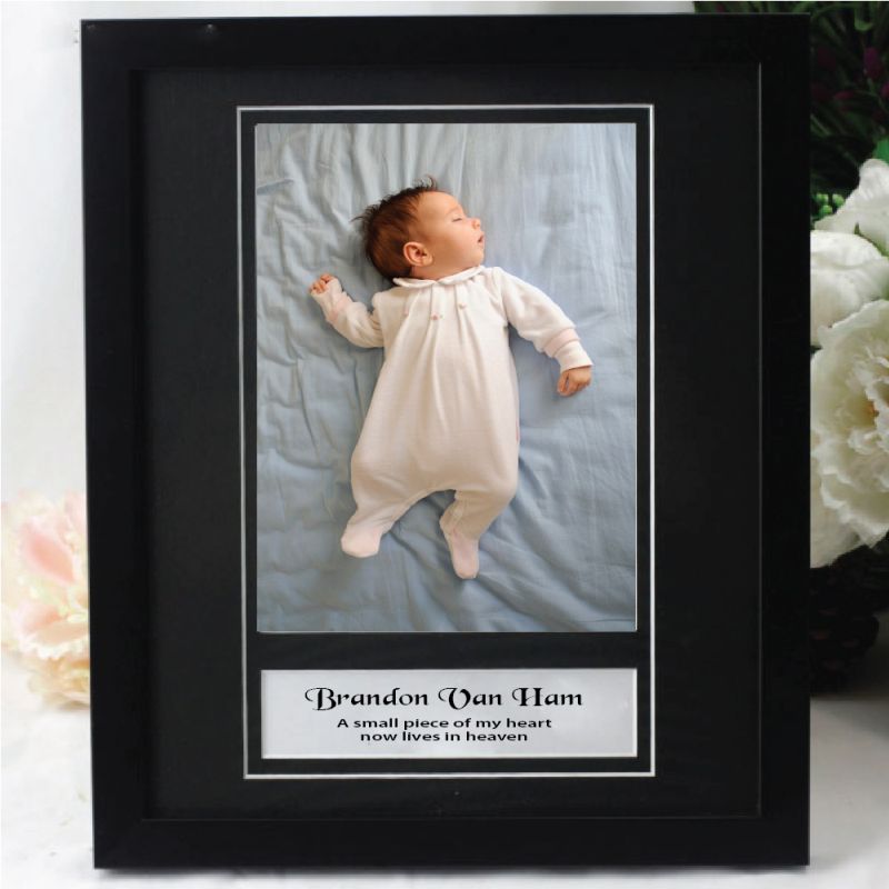 Personalised Memorial Photo Frame 6x8 Black