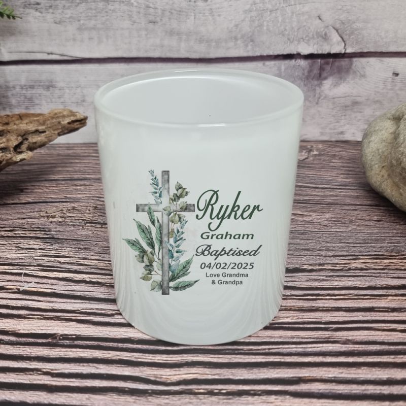 Baptism Candle Holder Gum Tree