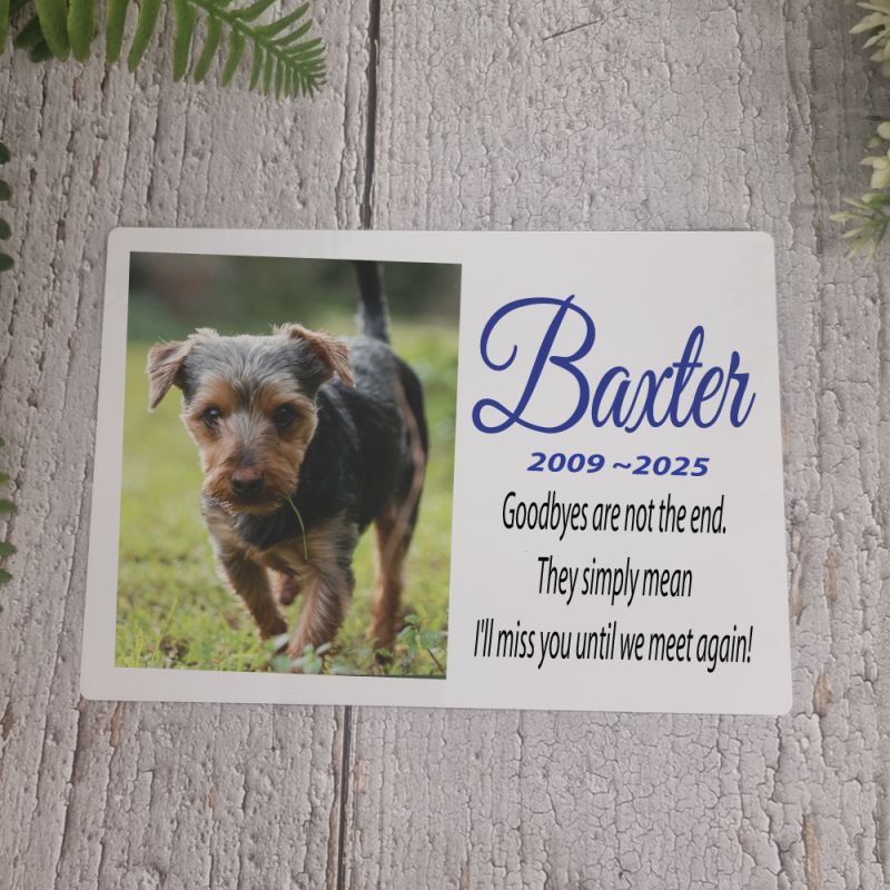 Dog Memorial Photo Plaque 5x7