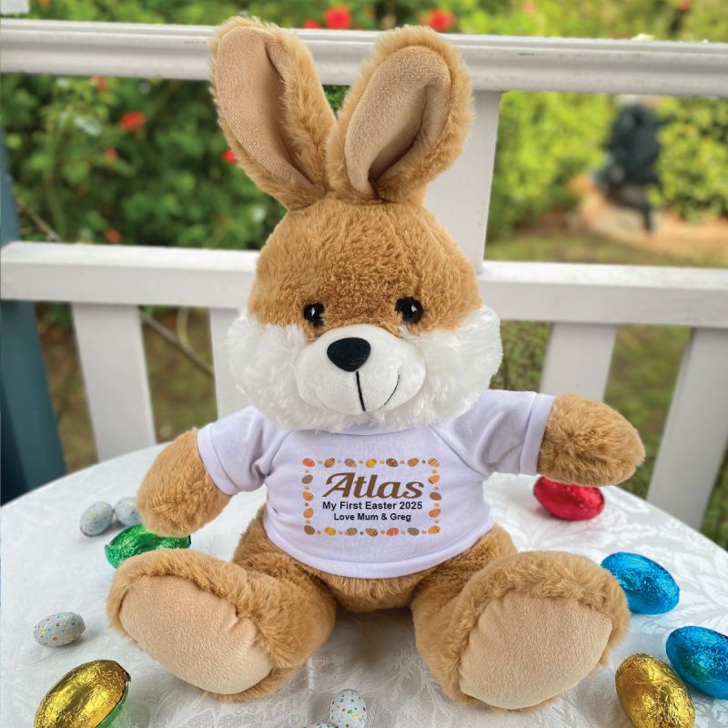 Easter Bunny Beannie Brown Egg Design