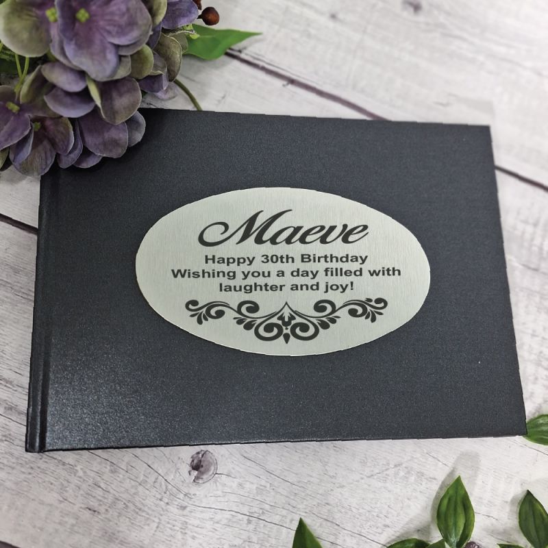 30th Birthday Guest Book A5 Black