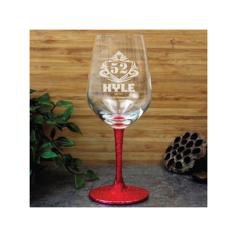 70th Birthday Engraved Personalised Wine Glass 450ml (M)