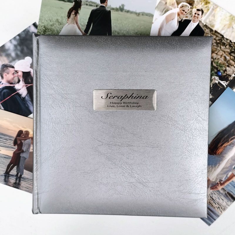 Personalised Birthday Photo Album Silver 200