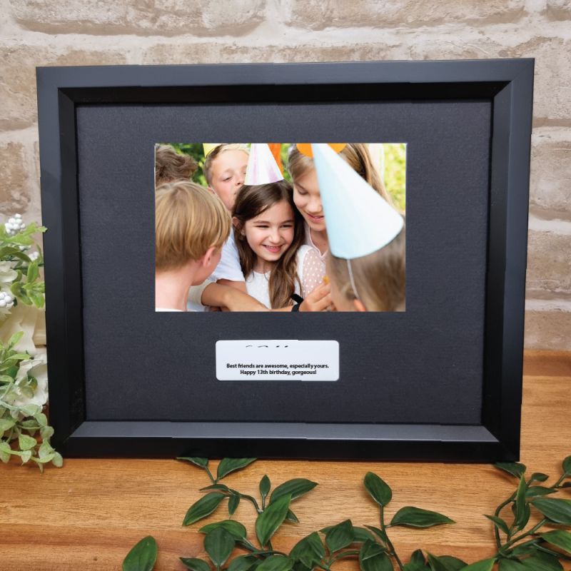 Custom 13th Birthday Frame 4x6 - Black