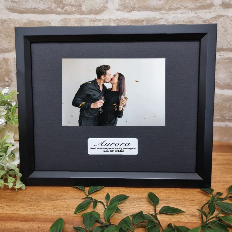 Custom 30th Birthday Frame 4x6 - Black
