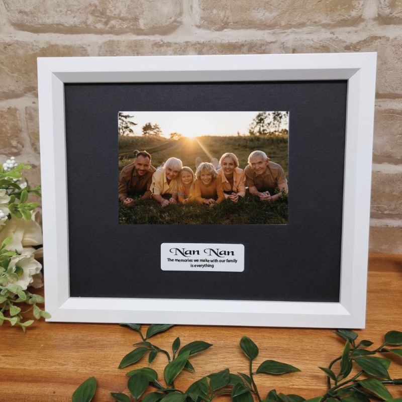 Nana White Photo Frame 4x6 Black Matt