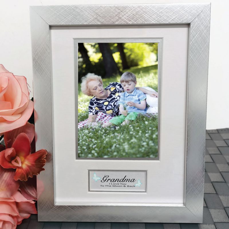 Grandma Photo Frame Silver Wood 4x6 Photo