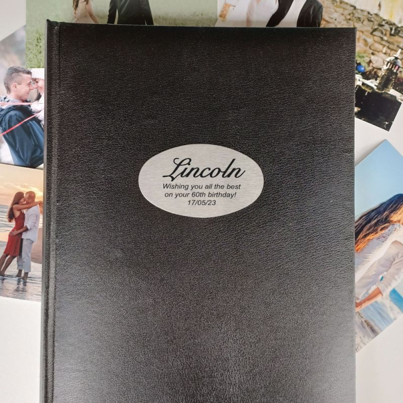 Personalised 60th Birthday Album 300 Photo Black