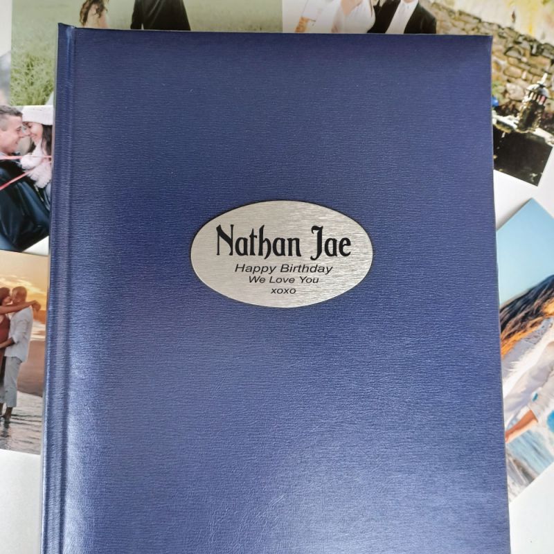 Personalised Birthday Album 300 Photo Blue