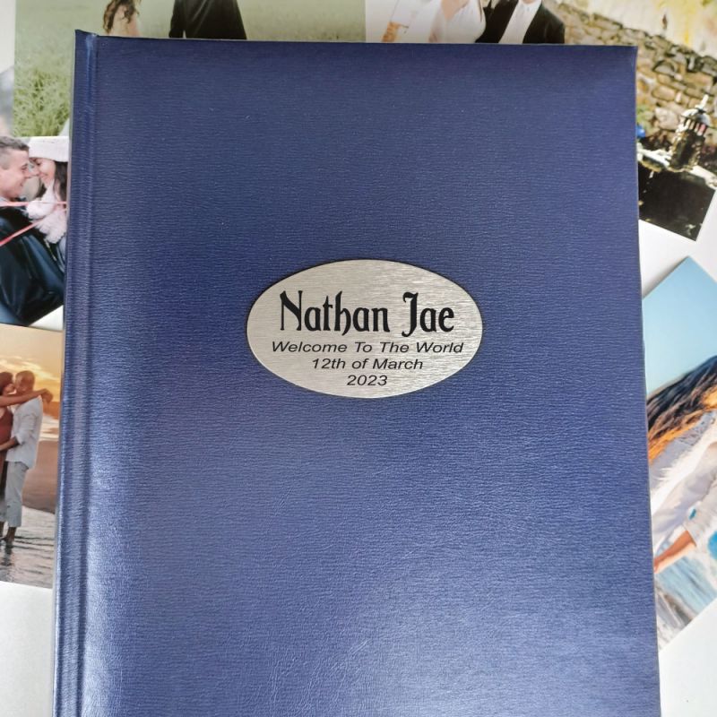 Personalised Baby Album 300 Photo Blue