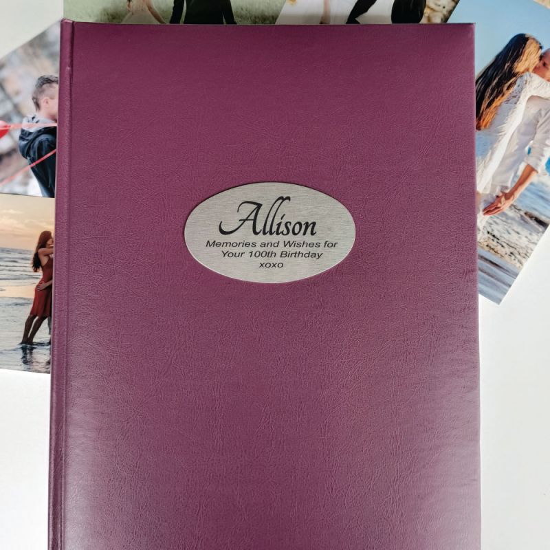 Personalised 100th Birthday Album 300 Photo Rose