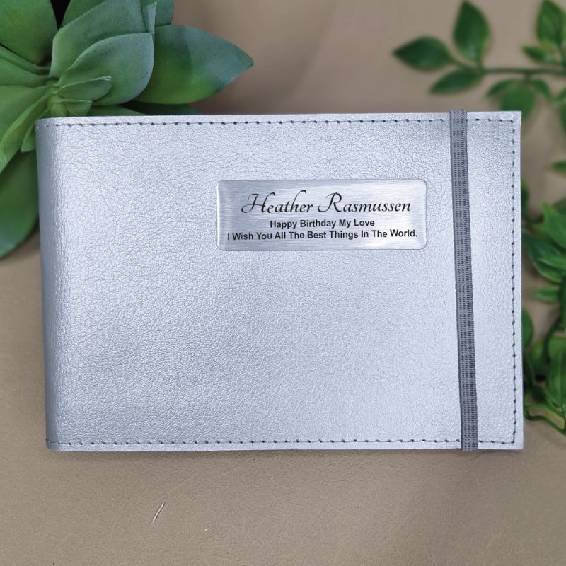 Personalised Birthday Brag Photo Album -Silver