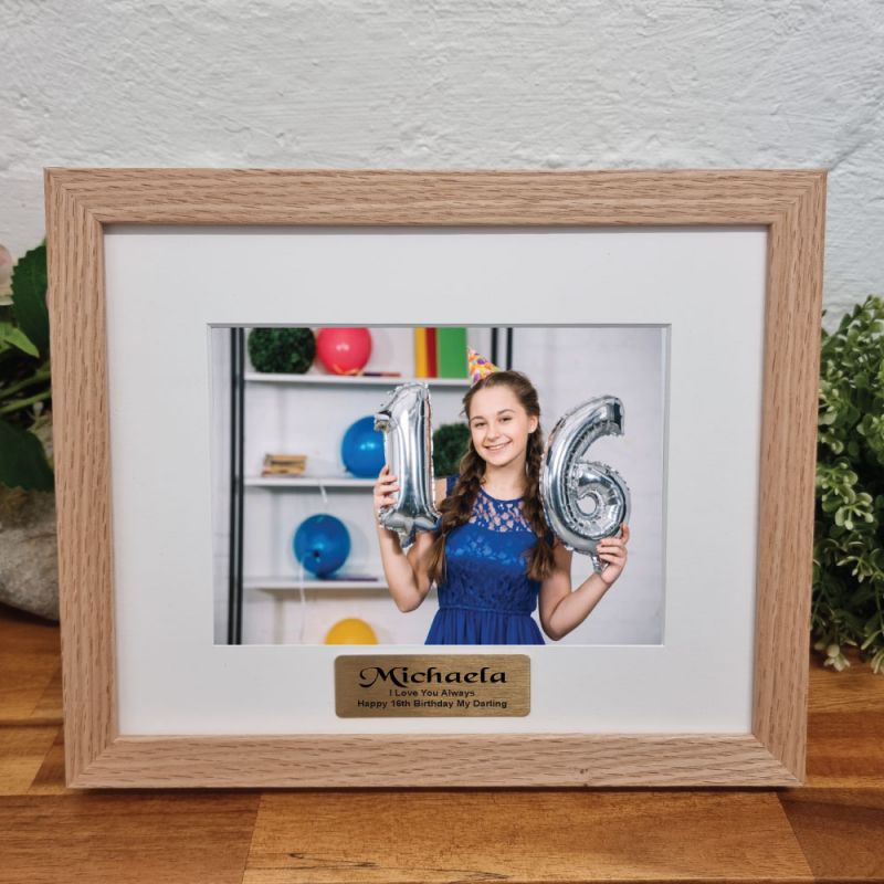 16th Birthday Photo Frame Victorian Ash Solid Wood