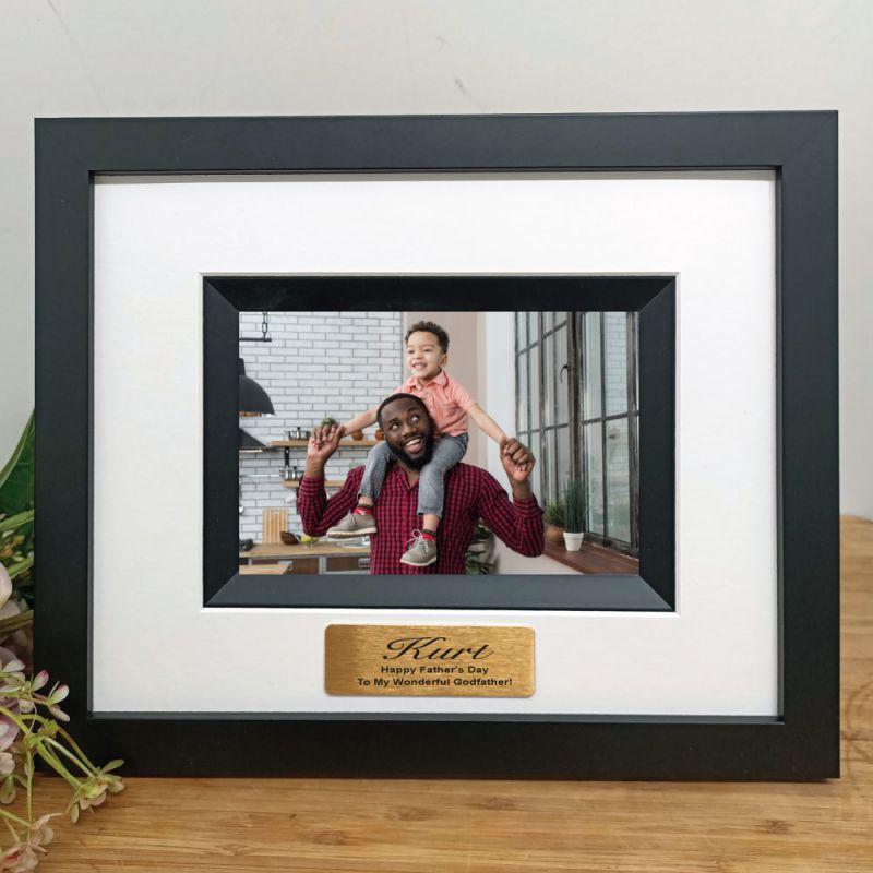 Godfather Personalised Photo Frame Silhouette Black 4x6 