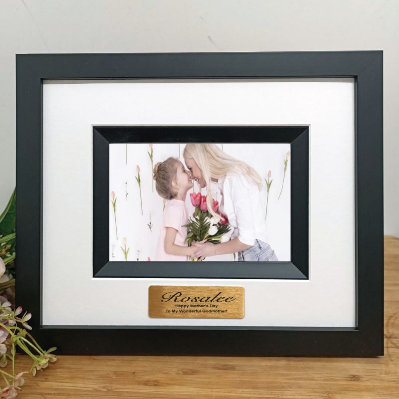 Godmother Personalised Photo Frame Silhouette Black 4x6 