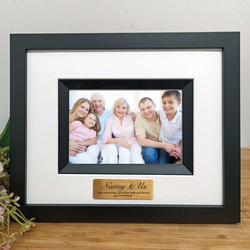Nan Personalised Photo Frame Silhouette Black 4x6 
