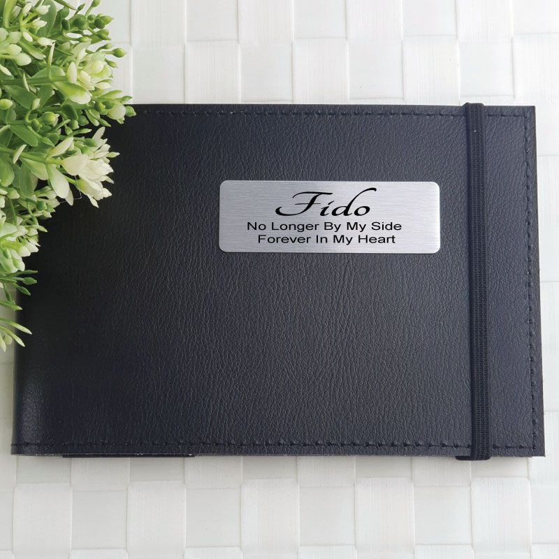 Personalised Pet Memorial Brag Photo Album - Black
