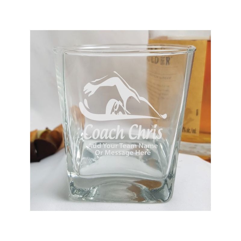 Swim Coach Engraved Personalised Scotch Spirit Glass