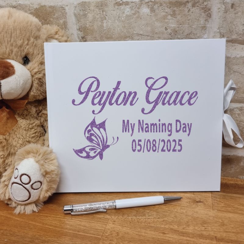 Naming Day Personalised Guest Book & Pen