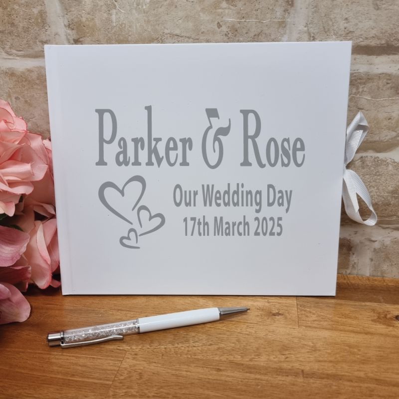 Wedding Personalised Guest Book & Pen