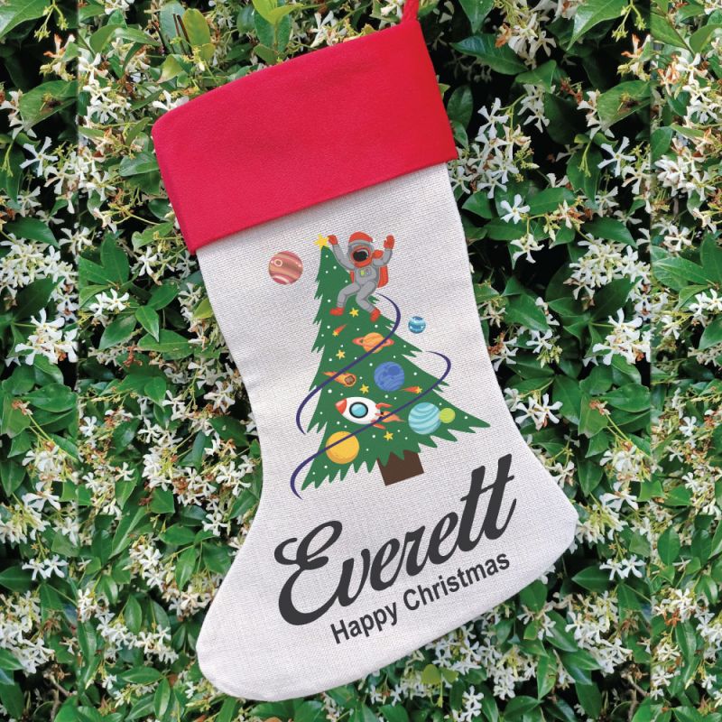 Personalised Christmas Stocking - Space Tree