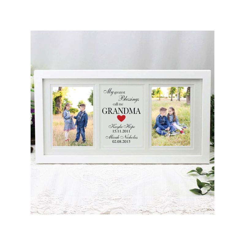 Grandma White Gallery Collage Frame Typography Print