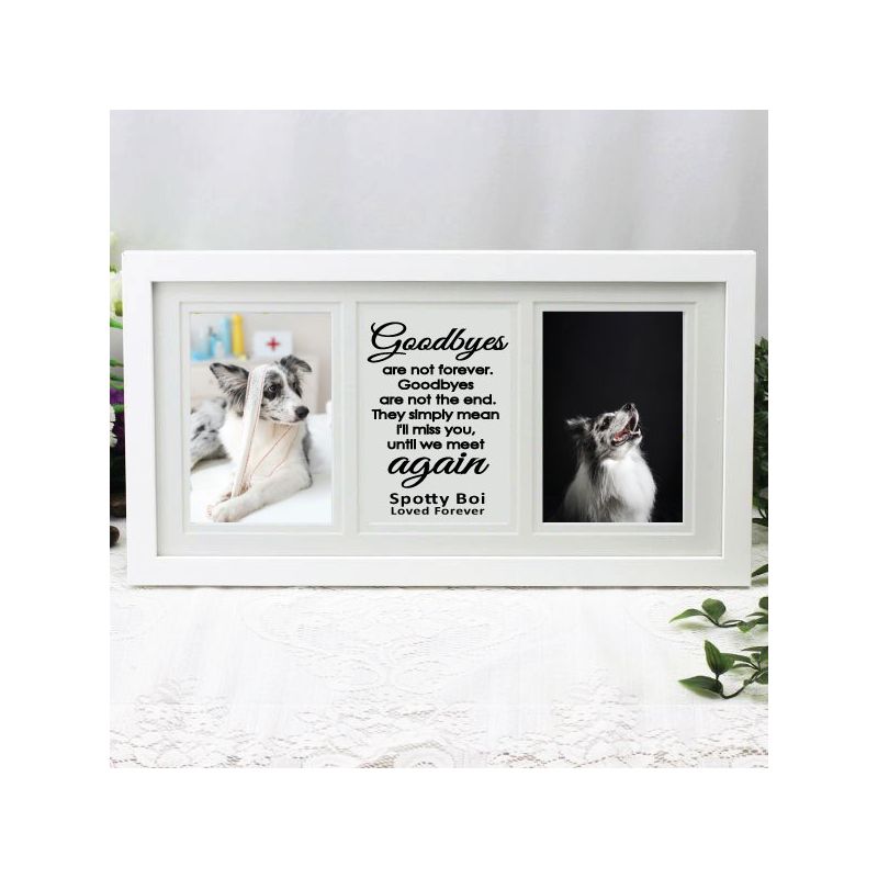 Pet Memorial White Frame Gallery 4x6 Collage Typography Print