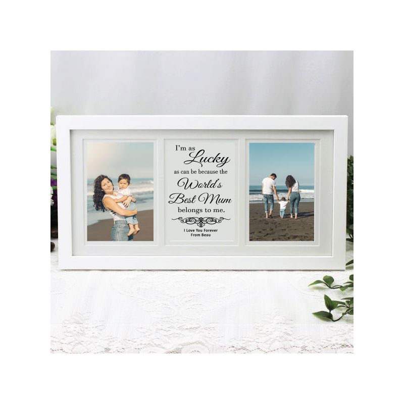 Best Mum White Gallery Collage Frame Typography Print