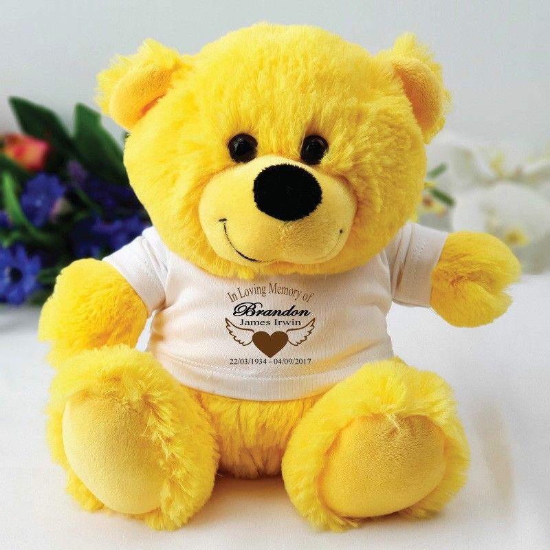 In Loving Memory Memorial Teddy Bear - Yellow