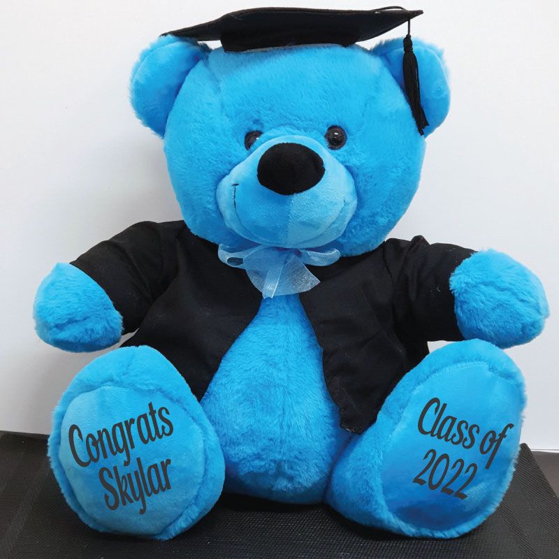 Personalised Graduation Bear with CapeBlue 40cm 