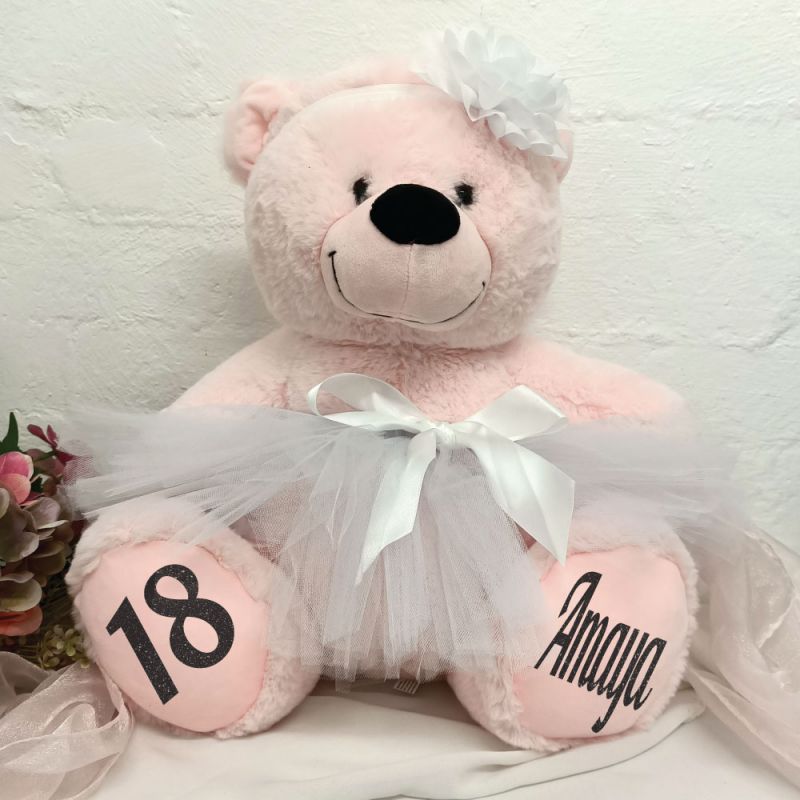 18th Birthday Ballerina Teddy Bear 40cm Light Pink