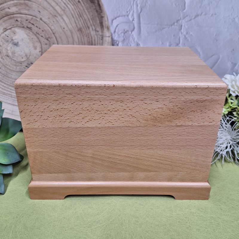 Large Beechwood Memorial Cremation Urn for Ashes