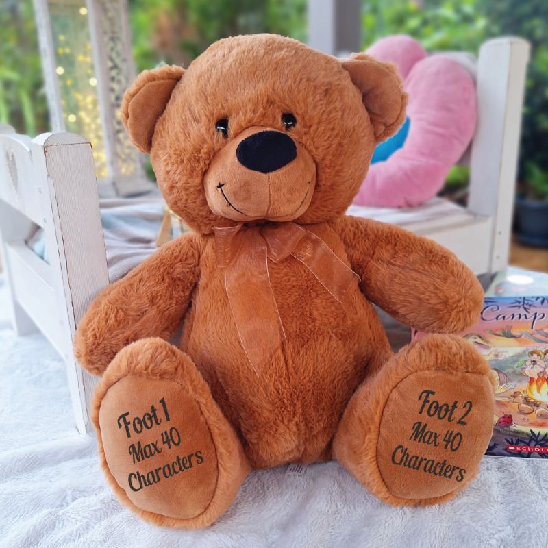 Personalised Teddy Message Bear 40cm Plush Brown