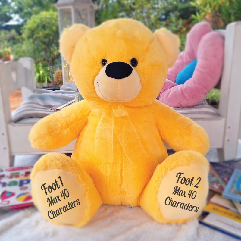 Personalised Teddy Bear 40cm Plush Yellow