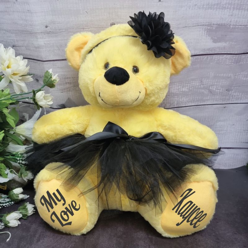 Personalised Ballerina Teddy Bear 40cm Plush Yellow
