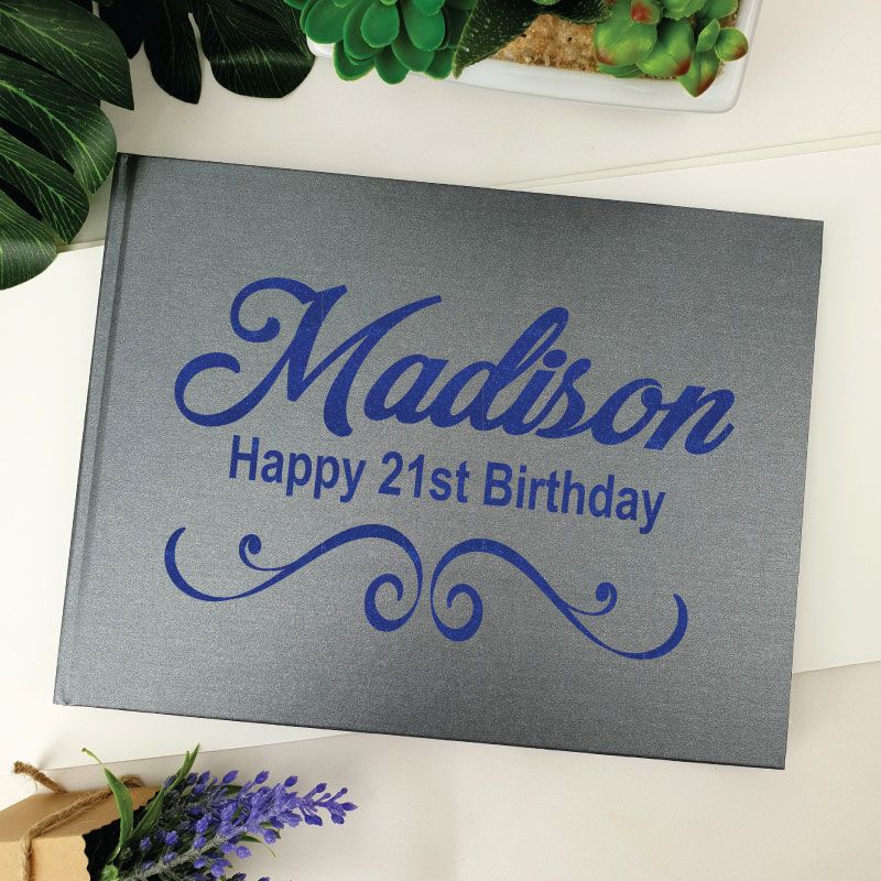 21st Birthday Guest Book Keepsake Album - A5 Black