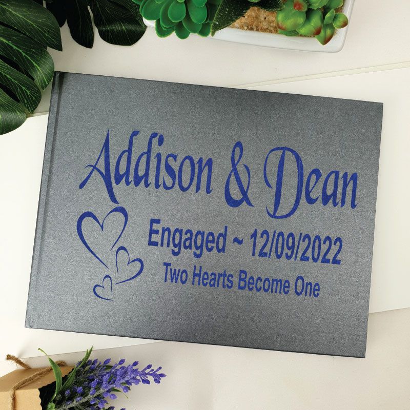 Engagement Guest Book Keepsake Album - Black A5