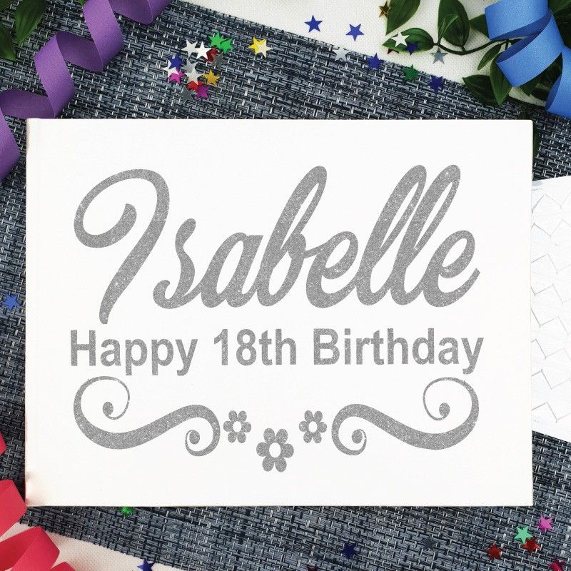 18th Birthday Book Keepsake Album - A5 White