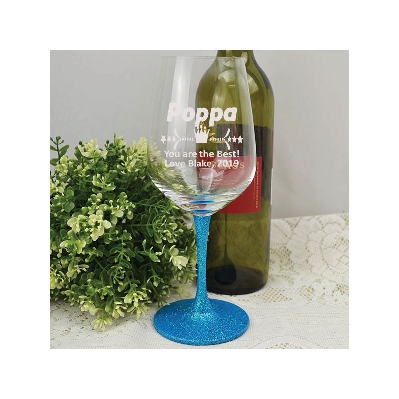 Pop  Engraved Personalised Wine Glass 450ml