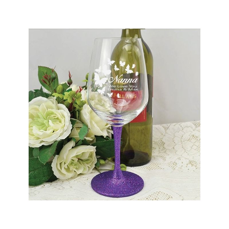 Nana Engraved Personalised Wine Glass 450ml